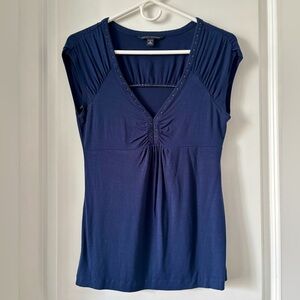 Banana Republic Navy Cap Sleeve Top